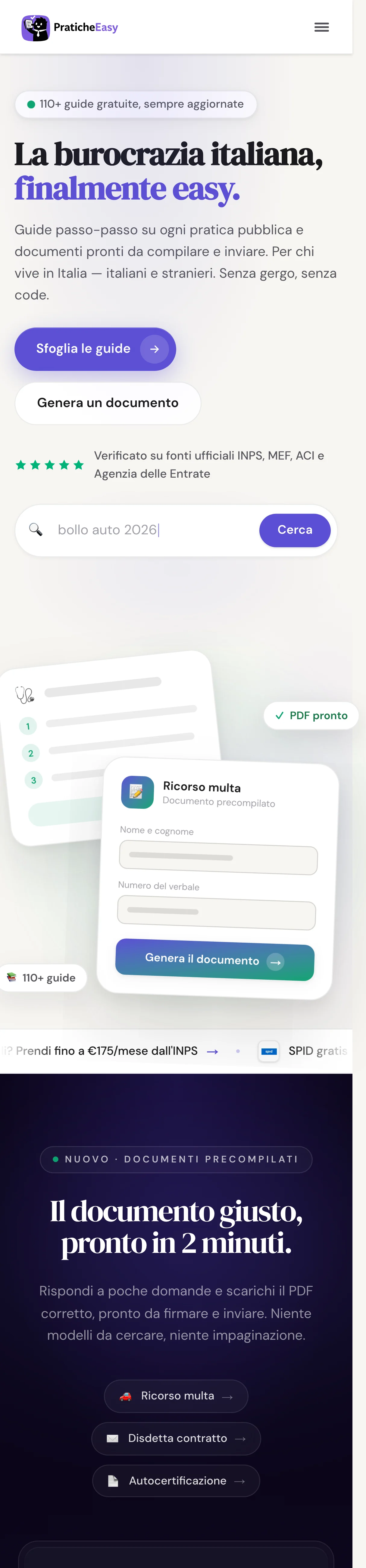 La home da telefono
